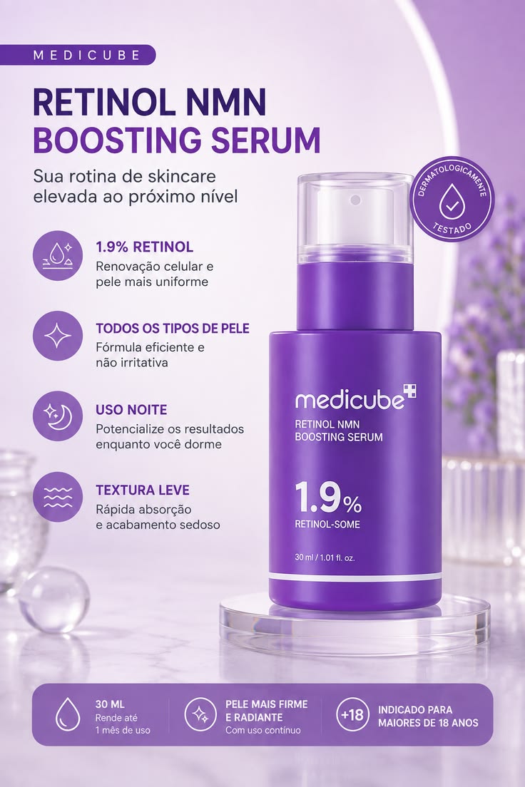 Medicube Retinol NMN Boosting Serum 1.9% Youthful-Looking & Premium Korean Skincare Serum
