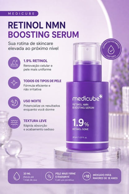 Medicube Retinol NMN Boosting Serum 1.9% Youthful-Looking & Premium Korean Skincare Serum
